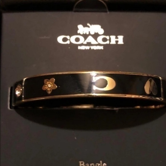 Coach Black and Gold Moon Bangle - Picture 2 of 2